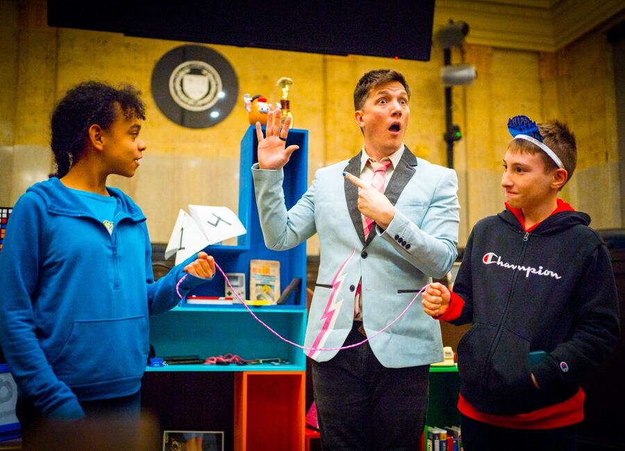 Joe Coover performing close-up magic