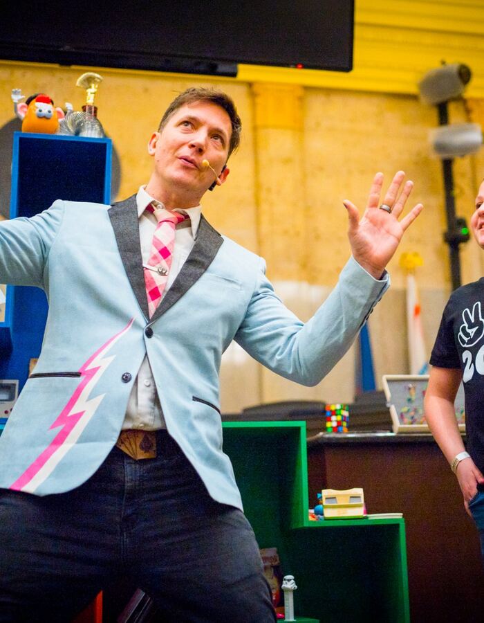 Joe Coover with event guests